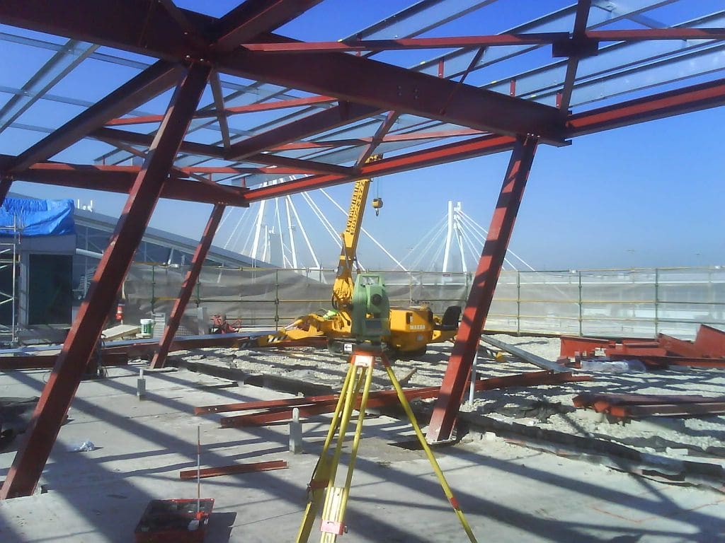 Surveying services for steel structure construction site Sydney